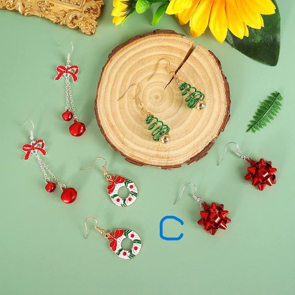 New Christmas Earrings Set Snowman Dangle Drop Earrings Christmas Tree J… - Picture 9 of 11